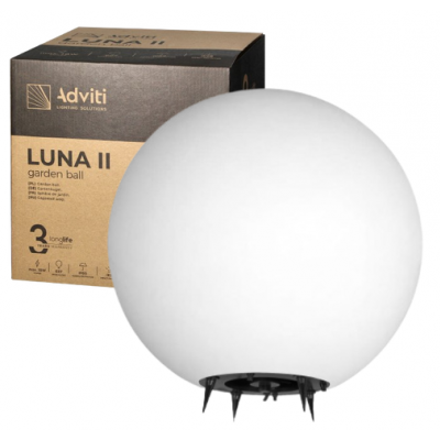 Lampa kula ogrodowa 38cm biała E27 wbijana zewnętrzna IP65 ORNO (AD-OP-6587WE27ZM)